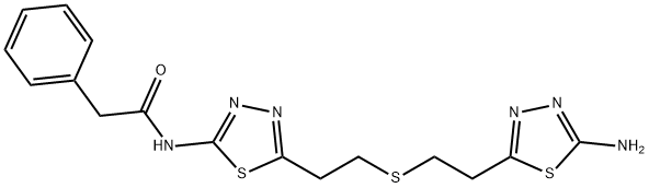 N-[5-[2-[[2-(5-AMino-1,3,4-thiadiazol-2-yl)ethyl]thio]ethyl]-1,3,4-thiadiazol-2-yl]-benzeneacetaMide Struktur