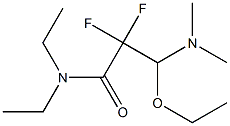 3-(Dimethylamino)-3-ethoxy-N,N-diethyl-2,2-difluoropropanamide Struktur