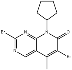 Pyrido[2,3-d]pyriMidin-7(8H)-one, 2,6-dibroMo-8-cyclopentyl-5-Methyl- Struktur