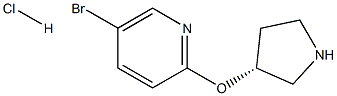 5-BroMo-2-((R)-pyrrolidin-3-yloxy)-pyridine hydrochloride Struktur