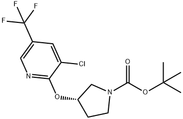 (S)-3-(3-Chloro-5-trifluoroMethyl-pyridin-2-yloxy)-pyrrolidine-1-carboxylic acid tert-butyl ester Struktur