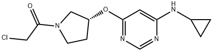 (R)-2-Chloro-1-[3-(6-cyclopropylaMino-pyriMidin-4-yloxy)-pyrrolidin-1-yl]-ethanone Struktur