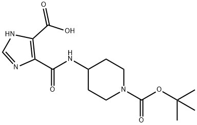 4-[(5-Carboxy-1H-iMidazole-4-carbonyl)-aMino]-piperidine-1-carboxylic acid tert-butyl ester Struktur