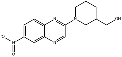 [1-(6-Nitro-quinoxalin-2-yl)-piperidin-3-yl]-Methanol Struktur