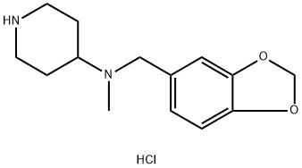 Benzo[1,3]dioxol-5-ylMethyl-Methyl-piperidin-4-yl-aMine hydrochloride Struktur