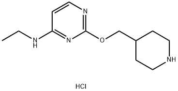 Ethyl-[2-(piperidin-4-ylMethoxy)-pyriMidin-4-yl]-aMine hydrochloride Struktur