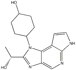 (1S,4s)-4-(2-((R)-1-hydroxyethyl)iMidazo[4,5-d]pyrrolo[2,3-b]pyridin-1(6H)-yl)cyclohexanol Struktur