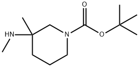 tert-butyl 3-Methyl-3-(MethylaMino)piperidine-1-carboxylate Struktur