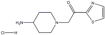 2-(4-AMino-piperidin-1-yl)-1-thiazol-2-yl-ethanone hydrochloride Struktur