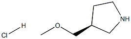 (S)-3-(MethoxyMethyl)pyrrolidine hydrochloride Structure