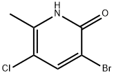 3-broMo-5-chloro-6-Methylpyridin-2-ol Struktur