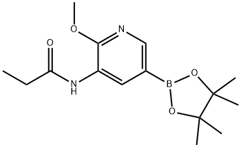 N-(2-Methoxy-5-(4,4,5,5-tetraMethyl-1,3,2-dioxaborolan-2-yl)pyridin-3-yl)propionaMide Structure