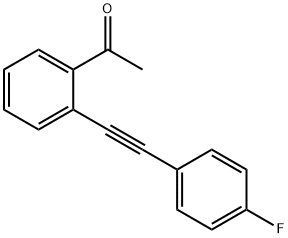 1-(2-((4-fluorophenyl)ethynyl)phenyl)ethanone Struktur