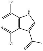 3-Acetyl-7-broMo-4-chloro-5-azaindole Struktur