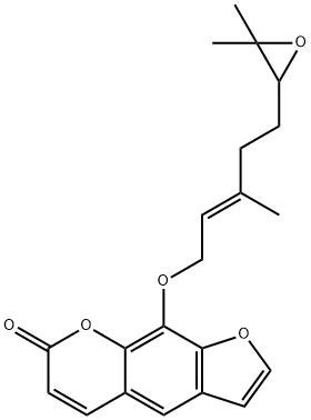 (E)-9-[[5-(3,3-Dimethyloxiranyl)-3-methyl-2-pentenyl]oxy]-7H-furo[3,2-g][1]benzopyran-7-one Struktur