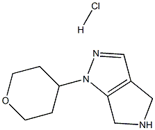 1-(4-Tetrahydropyranyl)-1,4,5,6-tetrahydropyrrolo[3,4-c]pyrazole Hydrochloride Struktur