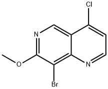 8-BroMo-4-chloro-7-Methoxy-1,6-naphthyridine Struktur