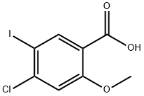 4-Chloro-5-iodo-2-Methoxy-benzoic acid Struktur