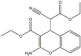 ethyl 2-amino-4-(1-cyano-2-ethoxy-2-oxoethyl)-4H-chromene-3-carboxylate Struktur