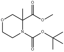 Methyl N-Boc-3-MethylMorpholine-3-carboxylate Struktur