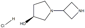 (S)-1-(Azetidin-3-yl)pyrrolidin-3-ol hydrochloride Struktur