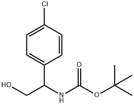 tert-butyl 1-(4-chlorophenyl)-2-hydroxyethylcarbaMate Struktur