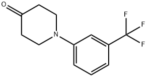 1-[3-(trifluoromethyl)phenyl]piperidin-4-one Struktur