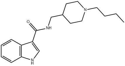 N-((1-butylpiperidin-4-yl)Methyl)-1H-indole-3-carboxaMide Struktur