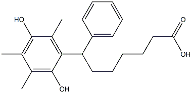 7-(2,5-Dihydroxy-3,4,6-triMethylphenyl)-7-phenylheptanoic acid Struktur