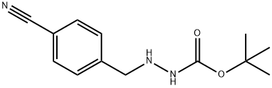 tert-butyl 2-(4-cyanobenzyl)hydrazinecarboxylate Struktur