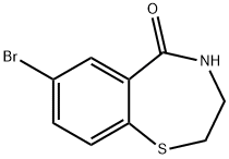 7-broMo-3,4-dihydro-1,4-Benzothiazepin-5(2H)-one Struktur