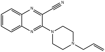 3-(4-prop-2-en-1-ylpiperazin-1-yl)quinoxaline-2-carbonitrile Struktur