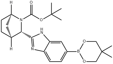 (1R,3S,4S)-3-[6-(5,5-DiMethyl-1,3,2-dioxaborinan-2-yl)-1H-benziMidazol-2-yl]-2-azabicyclo[2.2.1]heptane-2-carboxylic acid 1,1-diMethylethyl ester Struktur