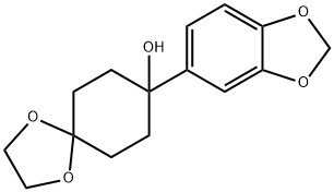 8-(benzo[d][1,3]dioxol-5-yl)-1,4-dioxaspiro[4.5]decan-8-ol Struktur