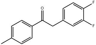 2-(3,4-Difluorophenyl)-1-(p-tolyl)ethanone Struktur