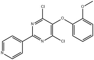 4,6-dichloro-5-(2-Methoxyphenoxy)-2-(pyridin-4-yl)pyriMidine Struktur