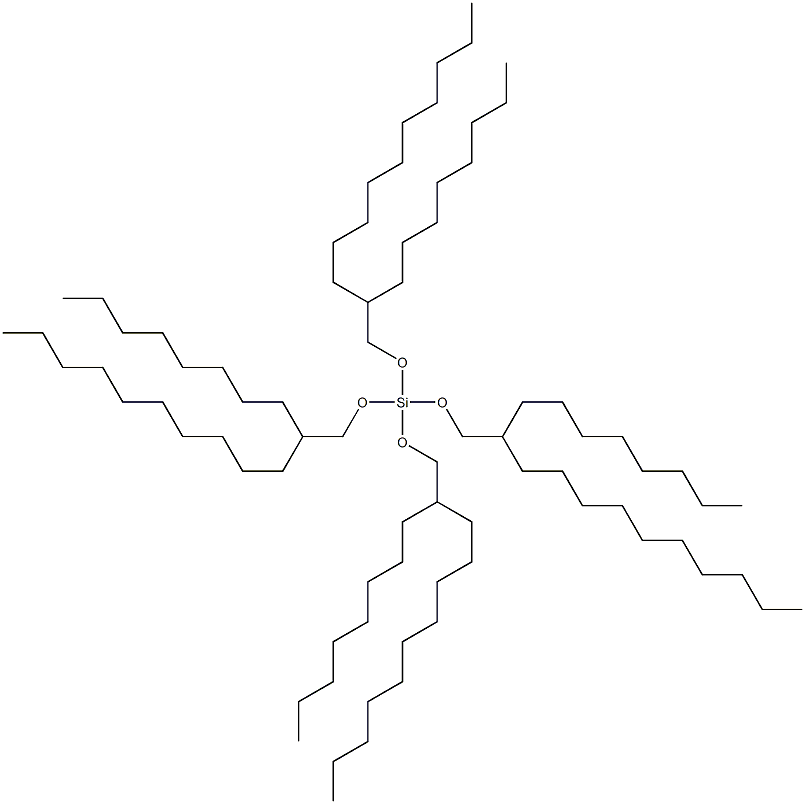 TETRAKIS(2-OCTYLDODECYLOXY)SILANE, tech-95 Struktur