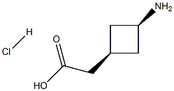 cis-(3-AMinocyclobutyl)acetic acid hydrochloride Struktur