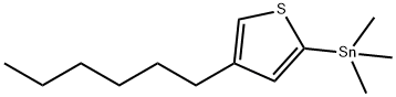 (4-hexylthiophen-2-yl)triMethylstannan Struktur