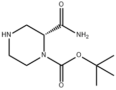 tert-butyl (2R)-2-carbaMoylpiperazine-1-carboxylate Struktur