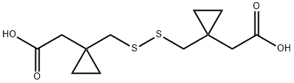 1,1'-[Dithiobis(Methylene)]biscyclopropaneacetic Acid Struktur