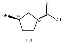 (1R,3R)-3-AMinocyclopentanecarboxylic acid hydrochloride Struktur