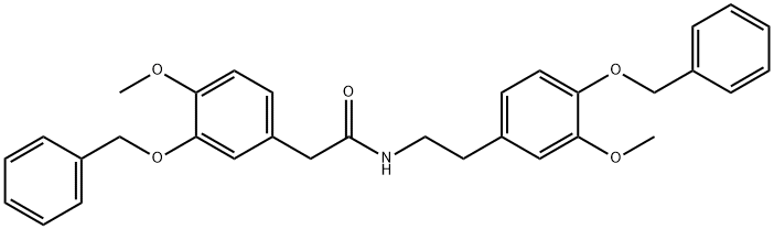 N-[4-(Benzyloxy)-3-Methoxyphenethyl]-2-[3-(benzyloxy)-4-Methoxyphenyl]acetaMide Struktur