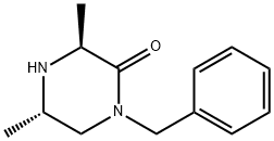 (3S,5S)-3,5-Dimethyl-1-(phenylmethyl)-2-piperazinone Struktur