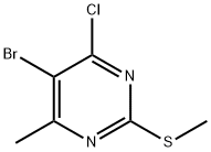 5-BroMo-4-chloro-6-Methyl-2-(Methylthio)pyriMidine Struktur