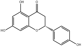 R-2,3-dihydro-5,7-dihydroxy-2-(4-hydroxyphenyl)-4H-1-Benzopyran-4-one Struktur