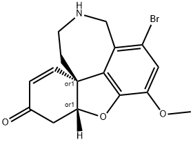 (4aR,8aR)-1-BroMo-3-Methoxy-4a,5,9,10,11,12-hexahydro-6H-[1]benzofuro[3a,3,2-ef][2]benzazepin-6-one Struktur