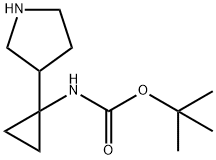 1-(boc-aMino)-(pyrrolidin-3-yl)-cyclopropane Struktur