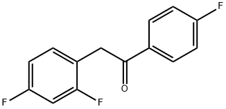 2-(2,4-Difluorophenyl)-1-(4-fluorophenyl)ethanone Struktur