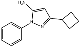 3-cyclobutyl-1-phenyl-1H-pyrazol-5-amine Struktur